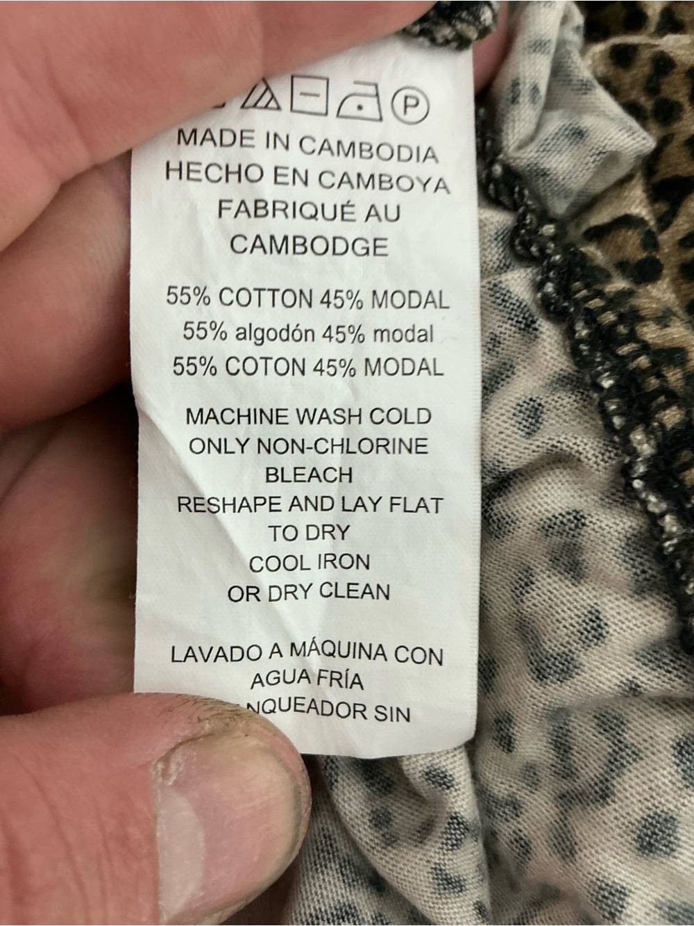 MICHAEL Michael Kors Leopard Peasant Blouse Plus Size 2X Casual - Picture 8 of 8